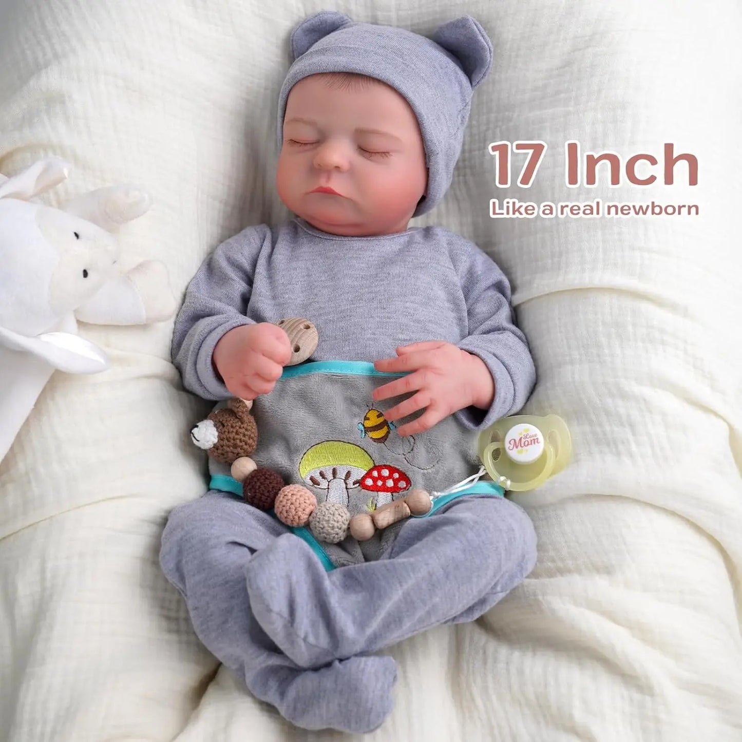Sleeping Reborn Baby Boy Leo Doll