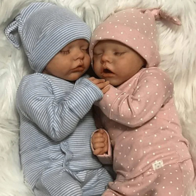 Sleeping Reborn Baby Twins Tom And Lea Doll