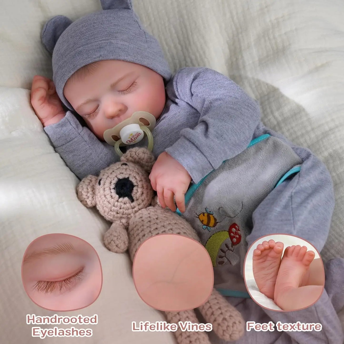 Sleeping Reborn Baby Boy Leo Doll
