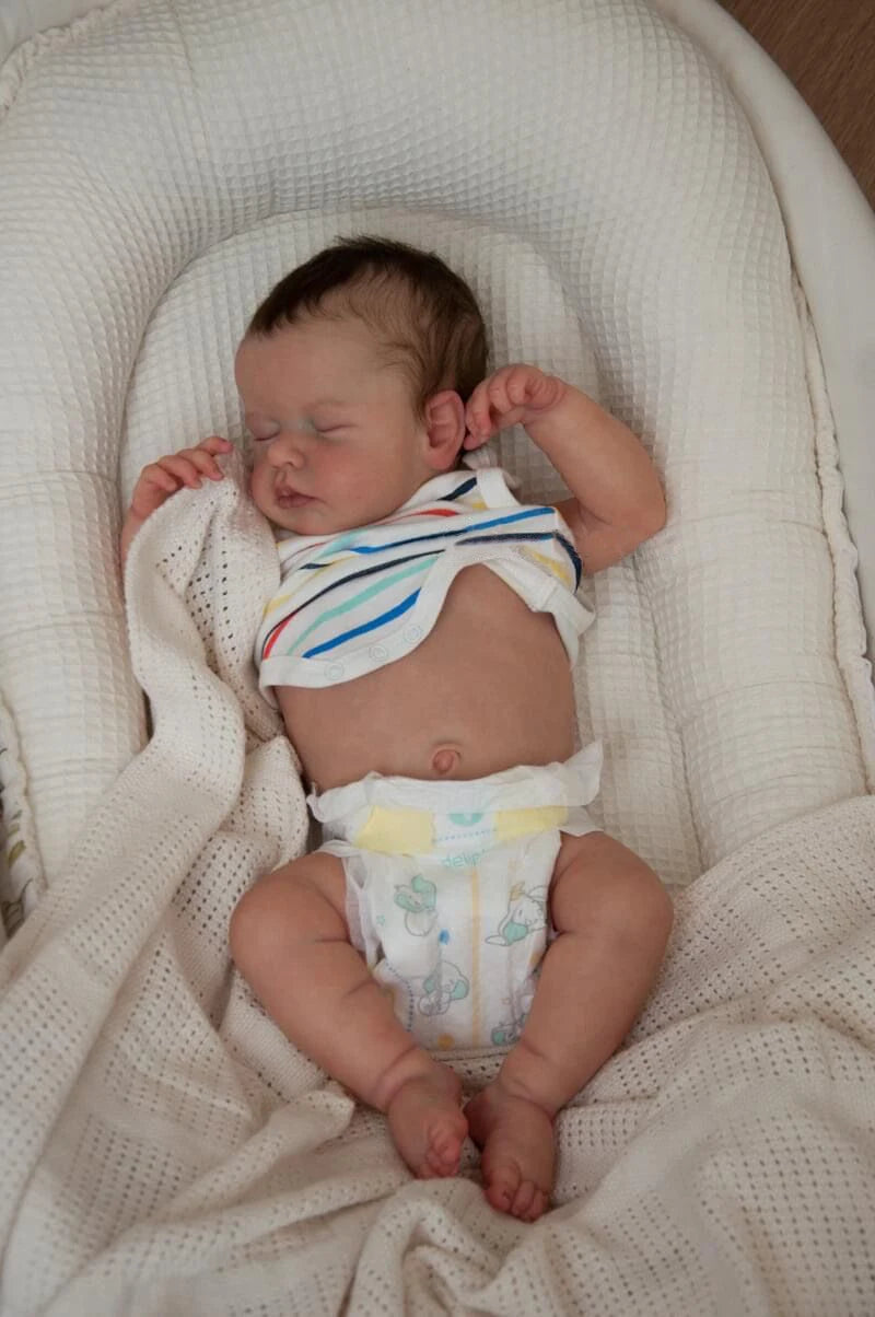 Sleepy Newborn Baby Boy Raphaël Doll