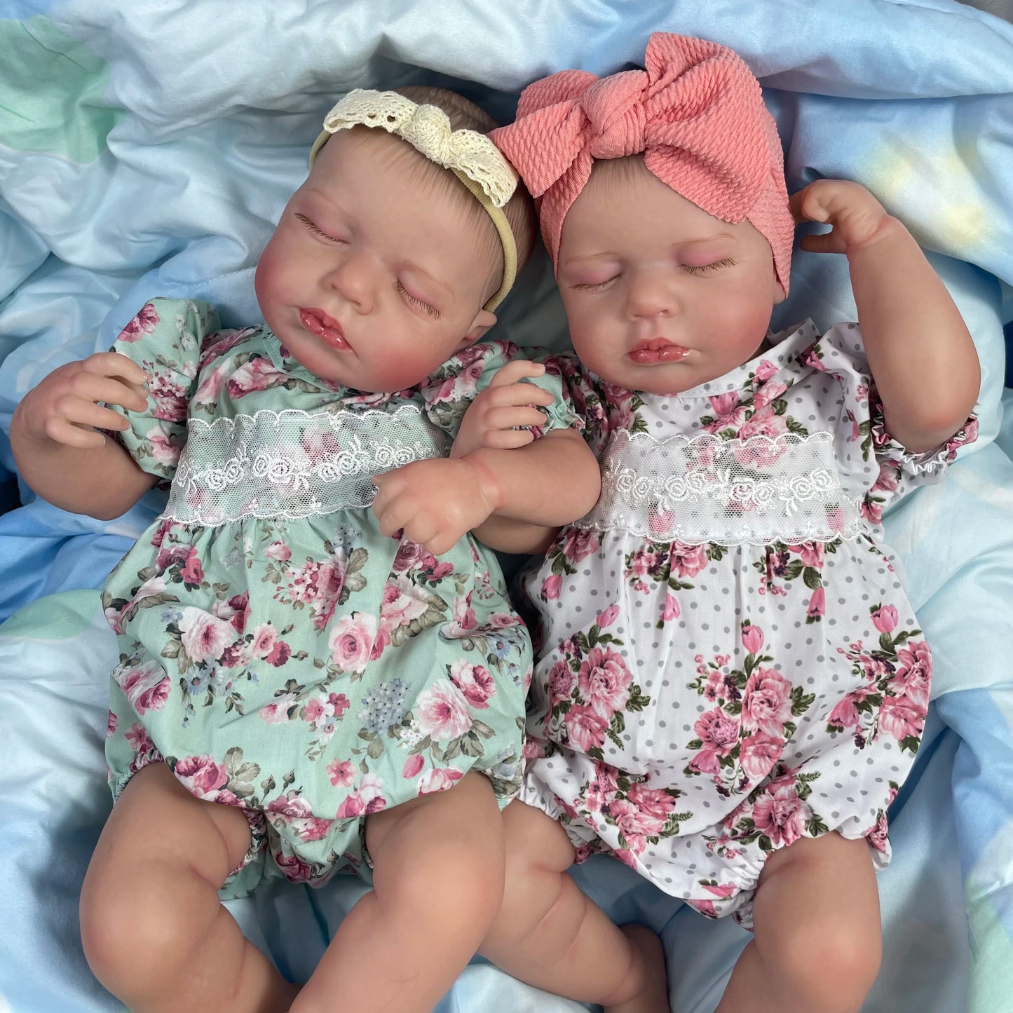 Reborn Baby Girl Twins Lila And Nora Doll