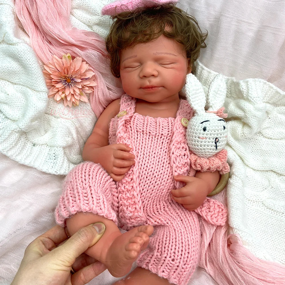 Alice Sleeping Silicone Reborn Baby Girl Doll