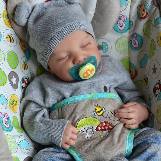 Sleeping Reborn Baby Boy Leo Doll