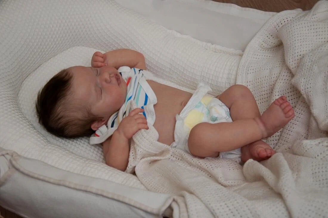Sleepy Newborn Baby Boy Raphaël Doll