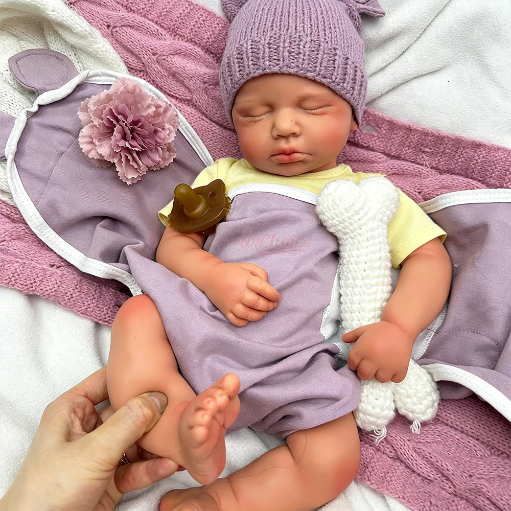 Violet Tiny Silicone Reborn Baby Girl Doll
