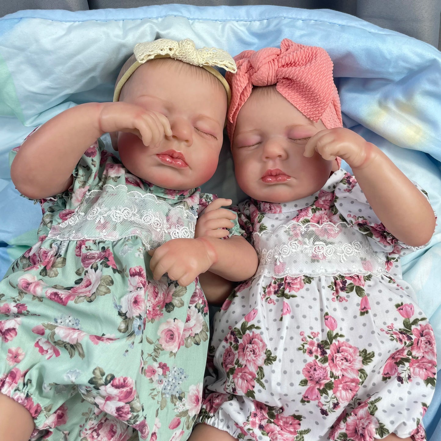 Reborn Baby Girl Twins Lila And Nora Doll