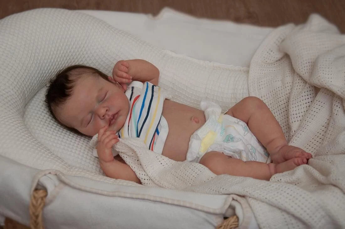 Sleepy Newborn Baby Boy Raphaël Doll