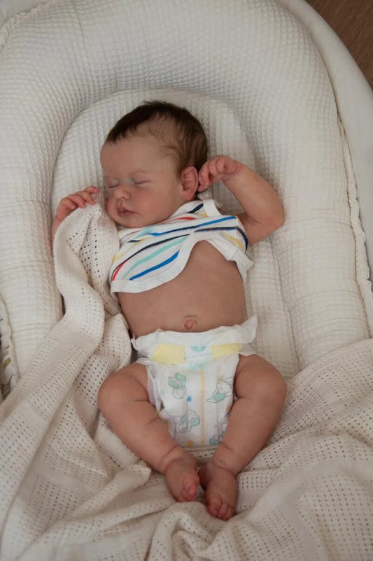 Sleepy Newborn Baby Boy Raphaël Doll
