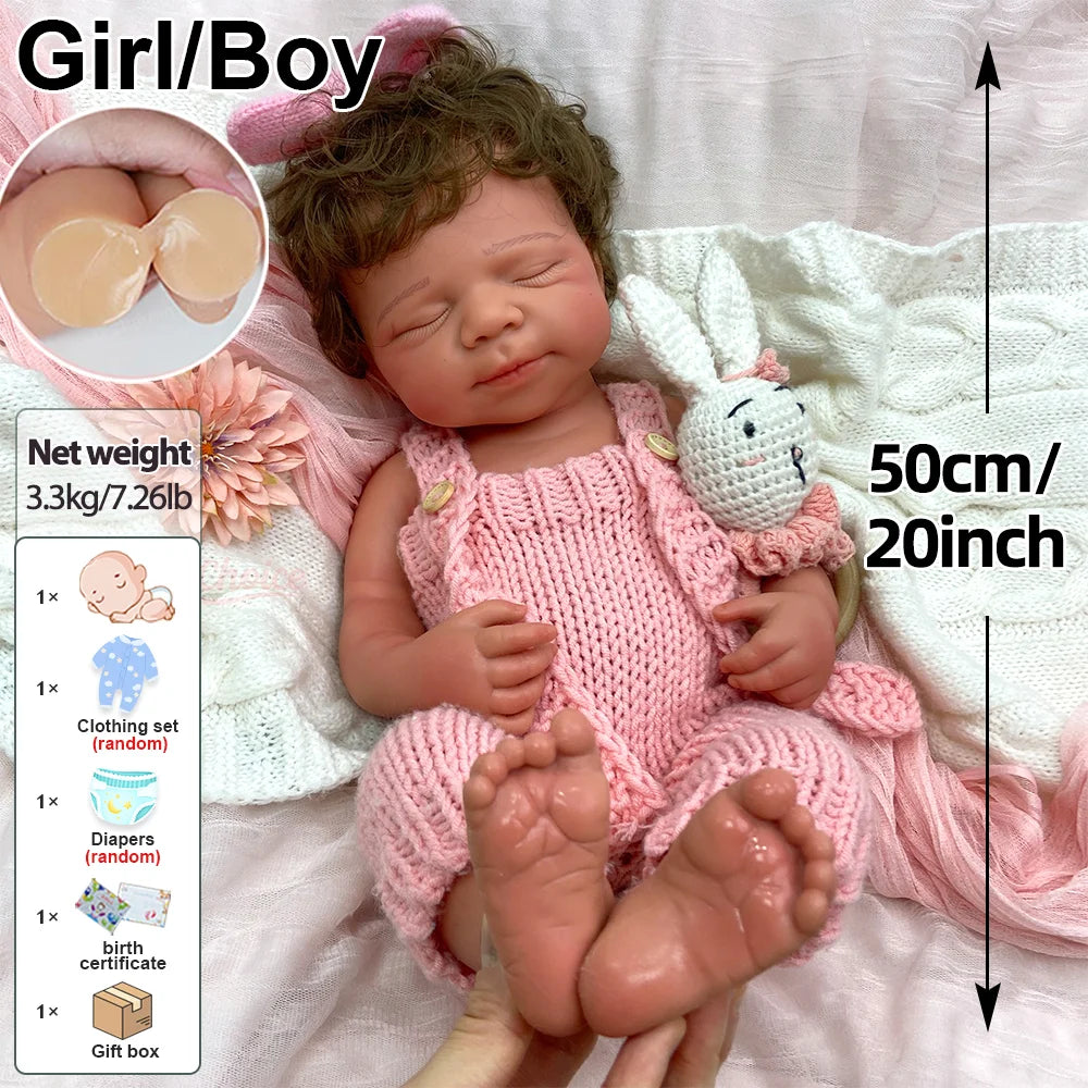 Alice Sleeping Silicone Reborn Baby Girl Doll
